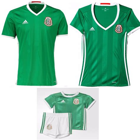 Playera hombre manga corta verde blanco selección mexicana. Jersey Playera Mexico 2016-2017 Hombre Y Niño Seleccion ...