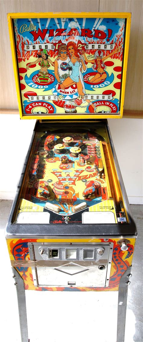 Bally Wizard Coin Operated Pinball Machine From Th