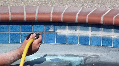 Pool Tile Cleaning Youtube