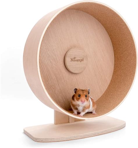 Niteangel Wooden Hamster Exercise Wheel Silent Hamster Running Wheel For Hamsters Gerbil Mice