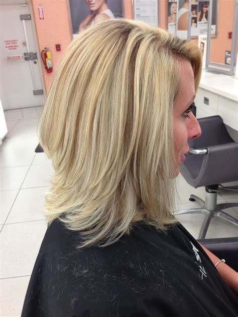 Barely There Angled Long Bob With Layers Highlighted With