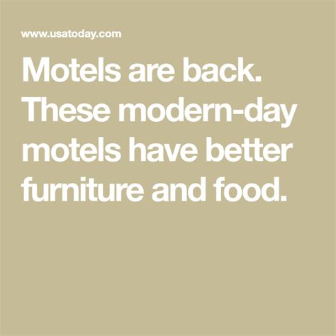 Retro Motels Make A Chic Comeback Motel Cool Furniture Modern