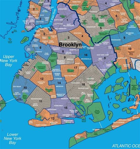 Map Of Brooklyn Neighborhoods Brooklyn Neighborhoods Brooklyn Map