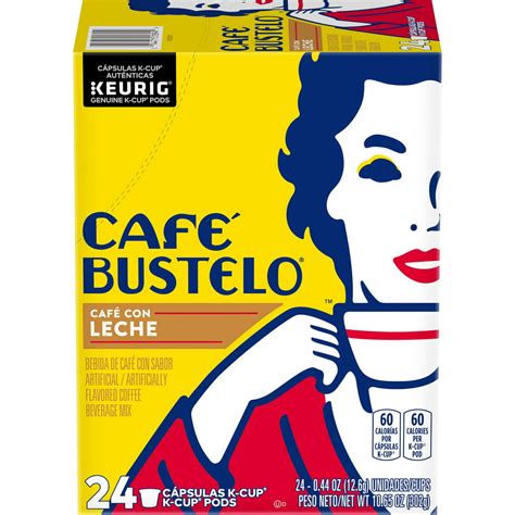 Cafe Bustelo Cafe Con Leche K Cup Coffee Pods 24 Count For Keurig And