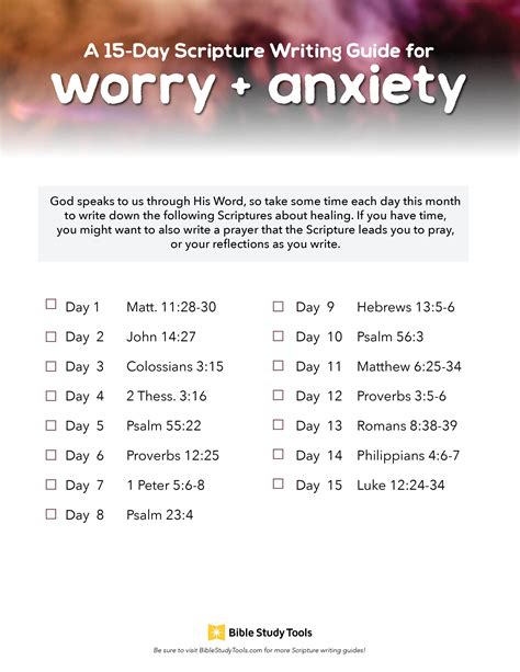 A 15 Day Scripture Writing Guide For Worry And Anxiety 1041 The Fish