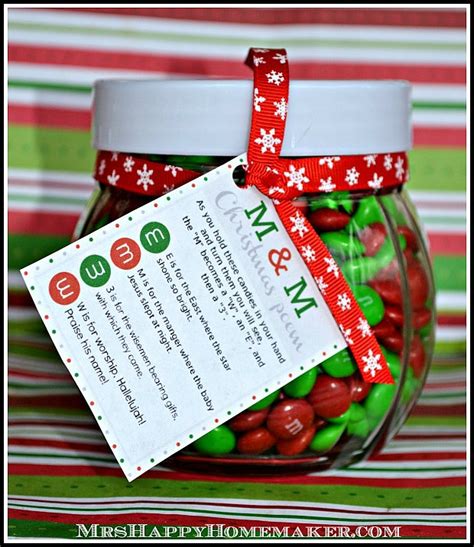 M And M Christmas Poem Candy Jars Mrs Happy Homemaker