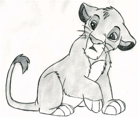 Simba Lion King Drawing Step By Step