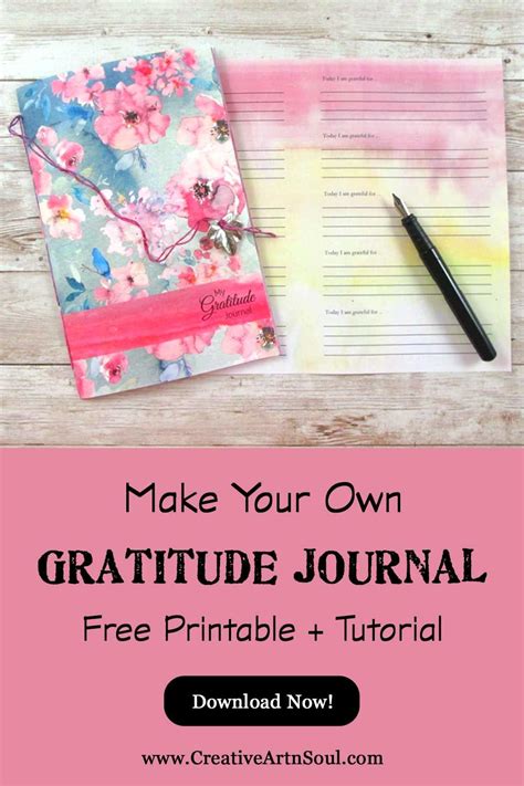 How To Make A Printable Gratitude Journal Gratitude Journal Diy