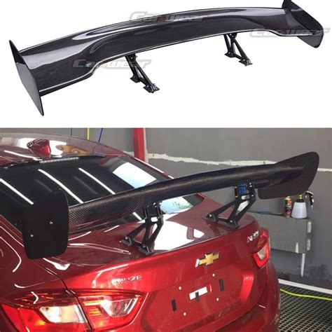 auto car carbon fiber rear trunk spoiler gt wing for chevrolet cruze malibu gt spoiler 1 44