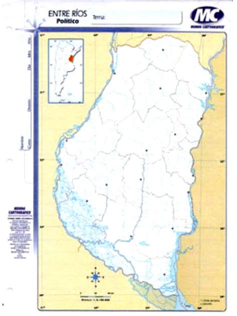 Mapa N°3 Entre Rios Politico