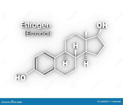 Formula Of Hormone Estrogen Stock Illustration Illustration Of Drug
