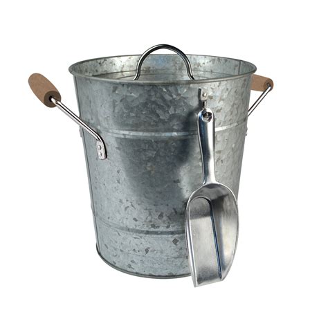 Artland Oasis Ice Bucket with Scoop, Galvanized, Metal