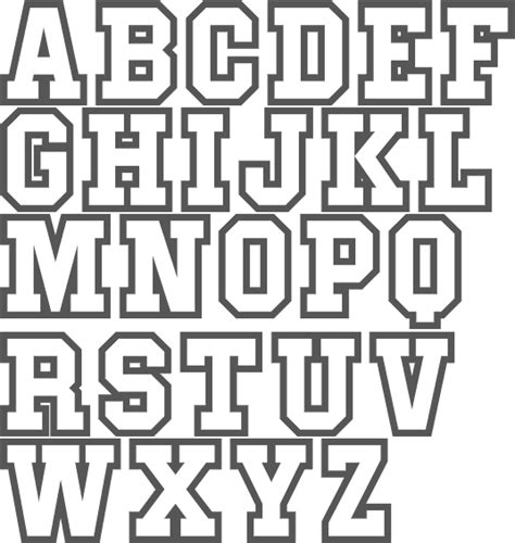 84 Block Letter Font Alphabet Template