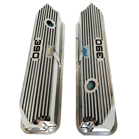Ford 390 Fe Valve Covers Polished Die Cast Aluminum Ansen Usa