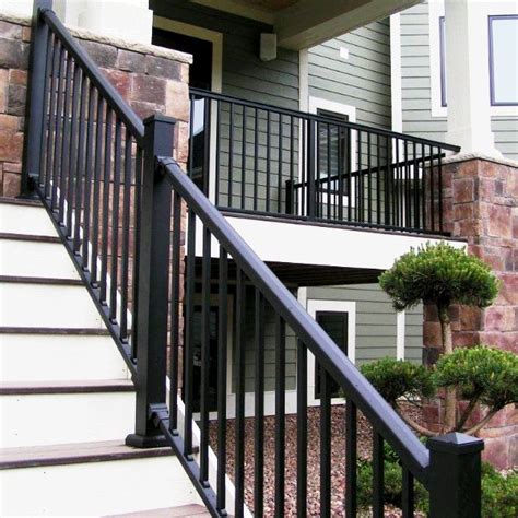 For stairs, codes typically state that you can have a graspable hand rail. Check out the AFCO Column and Aluminum Railing photo ...