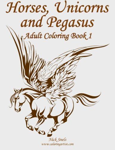 Download Now Horses Unicorns And Pegasus Adult Coloring Book 1