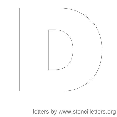 12 Inch Stencil Letter Uppercase D Letter Stencils Printable