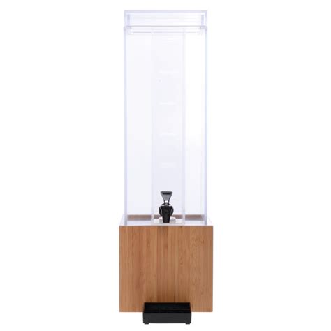 Cal Mil 3 Gal Infusion Chamber Acrylic And Bamboo Beverage Dispenser