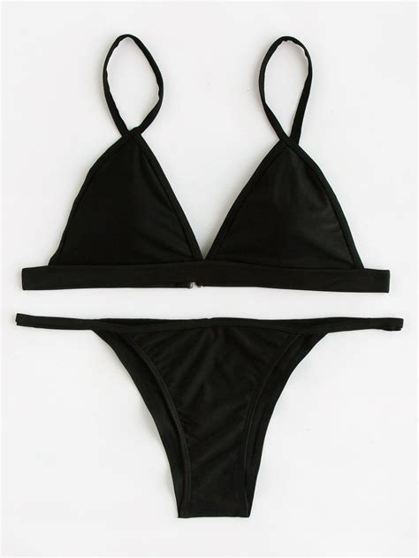 shop beach triangle bikini set online shein offers beach triangle bikini set and more to fit your