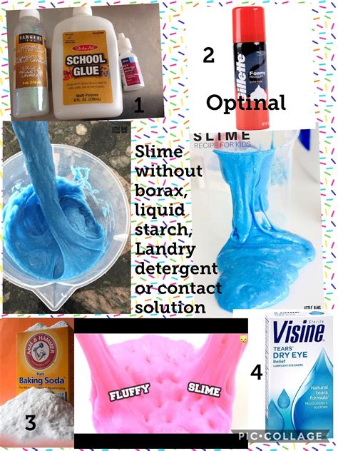 6 Pics Slime Recipe Without Borax Or Eye Contact Solution And View