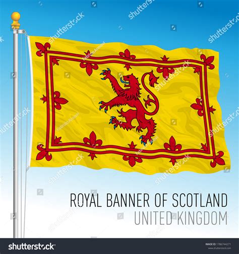 Royal Banner Scotland United Kingdom Vector Stock Vector Royalty Free