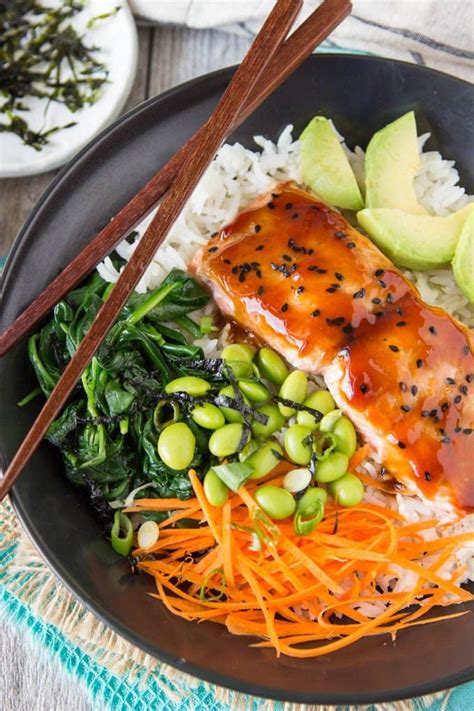 Teriyaki Salmon Bowl Simple Healthy Kitchen