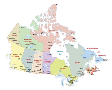 Political Map Of Canada Provinces And Territories Map Of Spanish