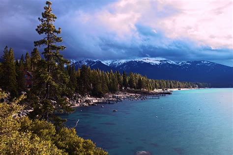 Beach Clouds Conifer Daylight Docks Foliage Forest Island Piqsels