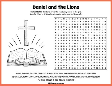 Daniel And The Lions Word Search