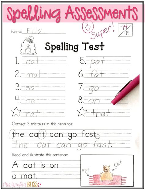 Easy Spelling Words For Kindergarten