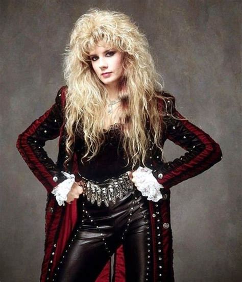 Pin By Janne Ha On Female Guitarists Metal Hairstyles 80s Rock Fashion Rocker Hair