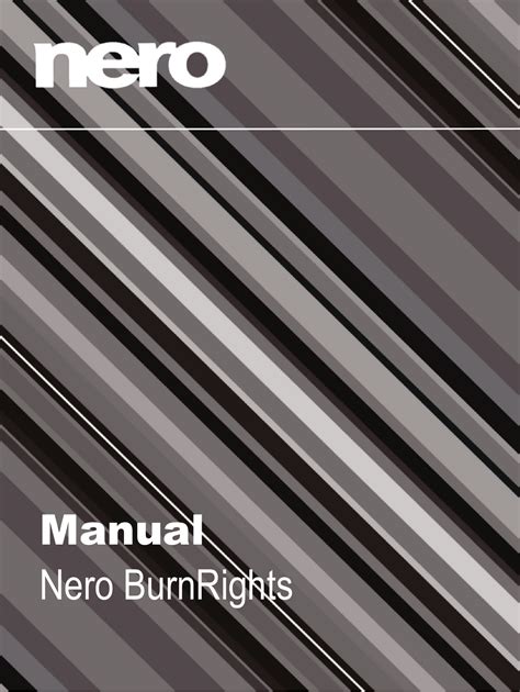 Nero Burnrights Burn Rights User Manual En Us