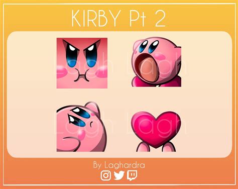 Pack De 4 Emotes Kirby Pour Twitchdiscordbetterttv Partie Etsy France