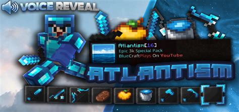 Atlantism 16x 3k Subs Pvp Texture Pack Of Bluecraftplays Shortlong Swords Minecraft Pe