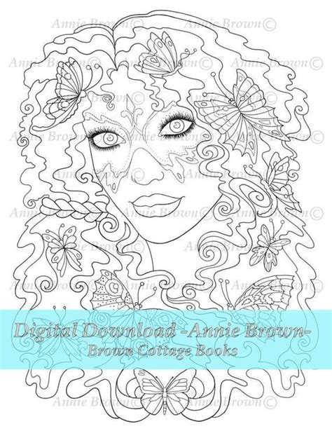 Fairy Dream Printable Download Adult Coloring Pages Fantasy Etsy