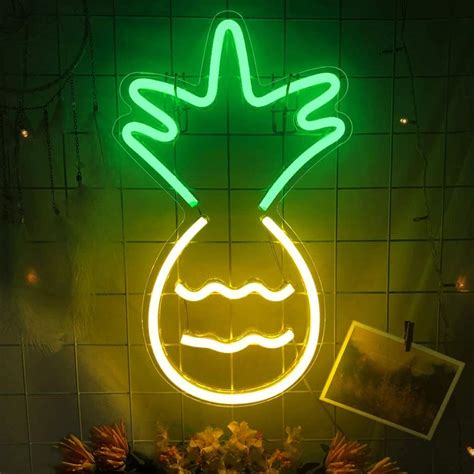 Pineapple Neon Signs Neon Lights For Wall Decor Usb