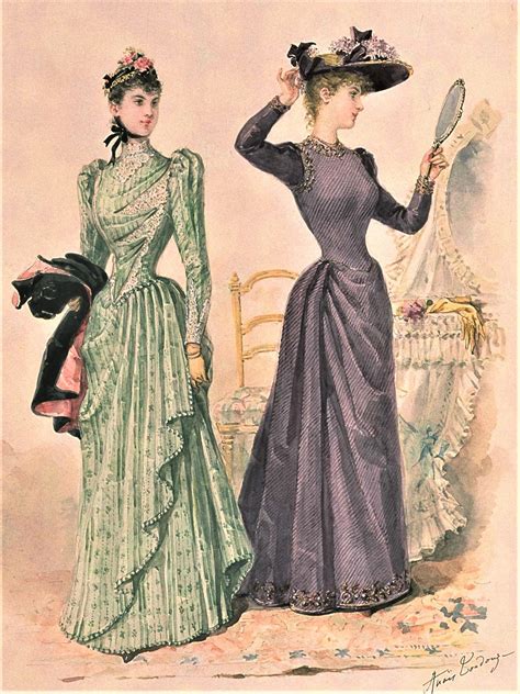 La Mode Illustree 1891 Fashion Illustration Vintage 1890s Fashion