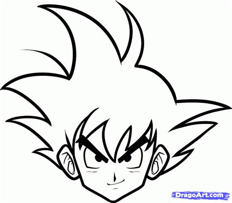Easy free fruits and vegetables coloring page to download. How To Draw Goku Easy, Step By Step, Dragon Ball Z Characters - Coloring Home