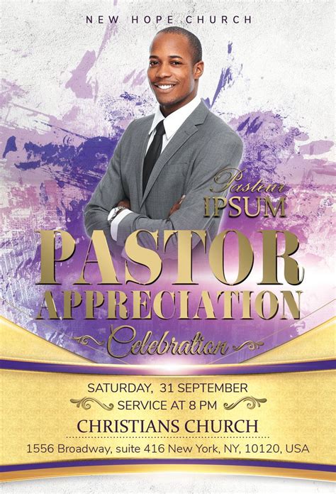 Pastor Appreciation Celebration Church Flyer 152625 Flyers Design
