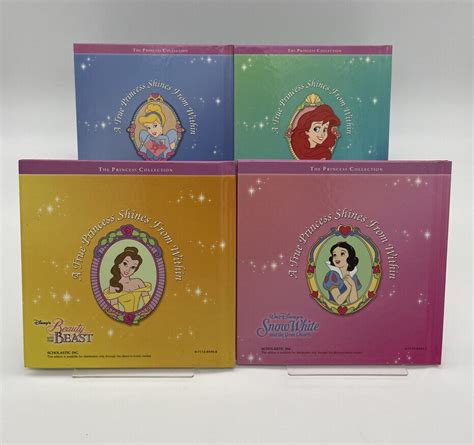 Disney Princess Scholastic Book Lot Of 4 Ariel Snow White Cinderella Belle Ebay