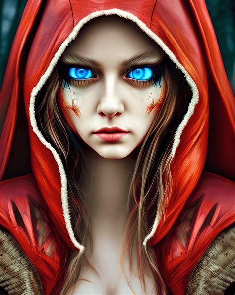 Beautiful Red Riding Hood Maiden Graphic · Creative Fabrica