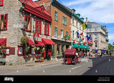Quebec City Rue Saint Louis Stock Photo Alamy