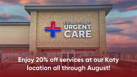 Enjoy 20% Off Services at Bellville Urgent Care - Katy Location!