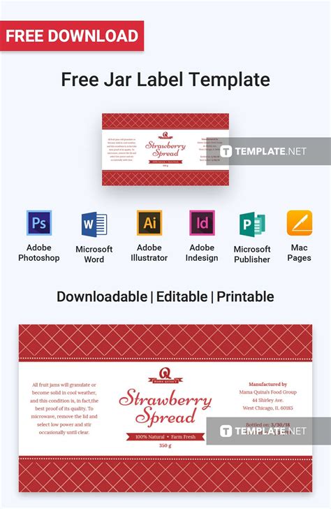 Word 2010 can make it quite basic to printing … read more. Jar Label Template - Word | PSD | InDesign | Apple Pages | Illustrator | Publisher | Labels ...