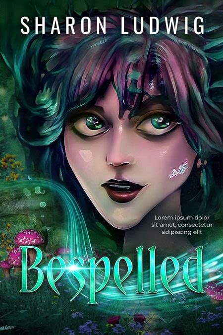 Bespelled Illustrated Fantasy Premade Book Cover For Sale Beetiful Book Covers