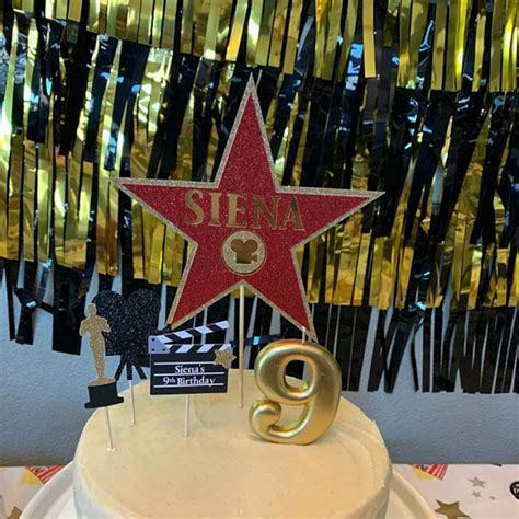 Walk Of Fame Star Cake Topper Award Show Movie Theme Etsy