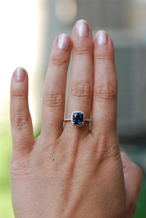 Peacock Sapphire Engagement Ring Ct Emerald Cut Blue Green Sapphire