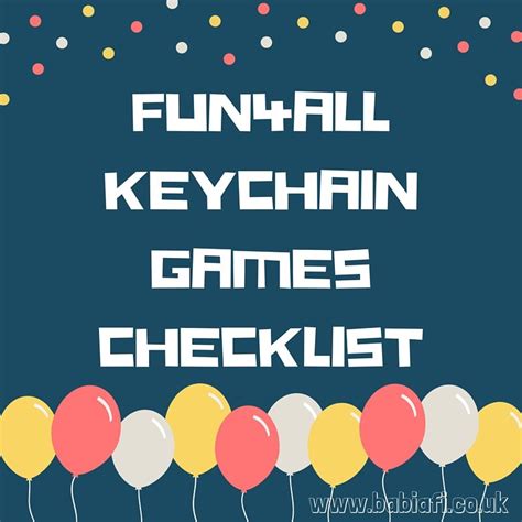 Fun4All Checklist | Checklist, Dollhouse miniatures, Keep ...