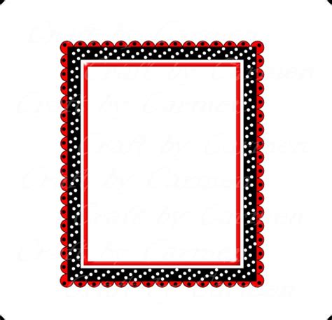Polka Dot Frames Frames Clip Art Cute Frames Scrapbook Etsy