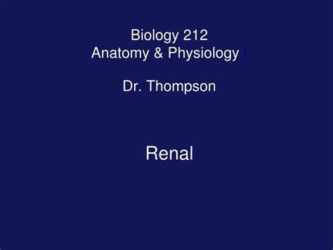 Ppt Biology 212 Anatomy And Physiology I Powerpoint Presentation Id